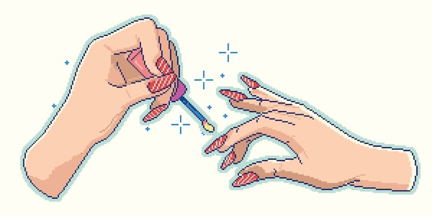 Illustration De Beauté Pixélisée