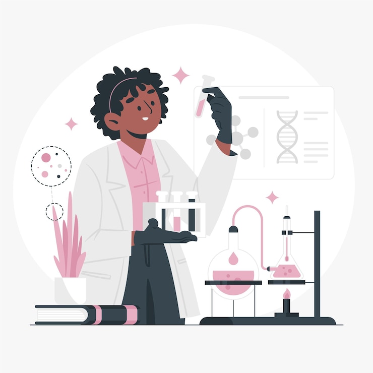 Vecteur gratuit illustration de biotechnologie plate