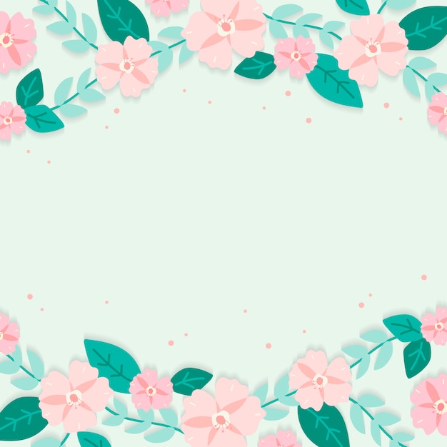 Illustration De Bordure Florale De Printemps