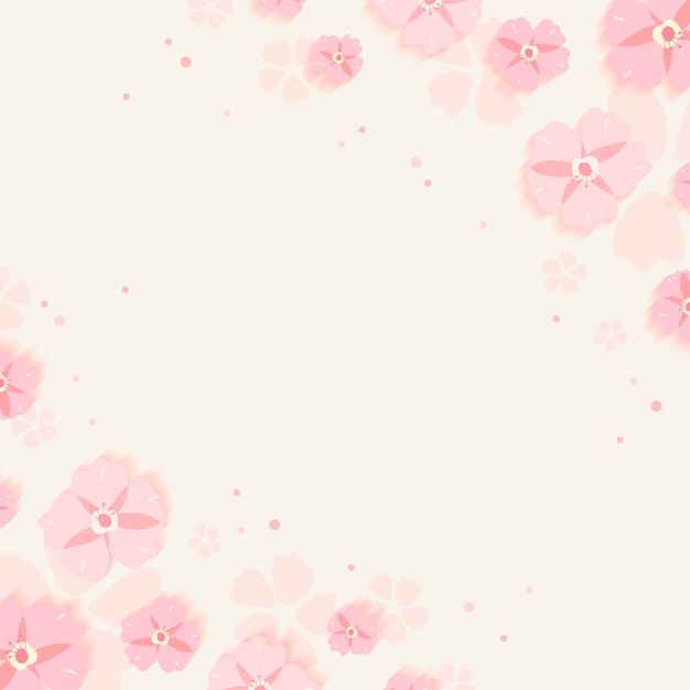 Illustration de bordure florale de printemps