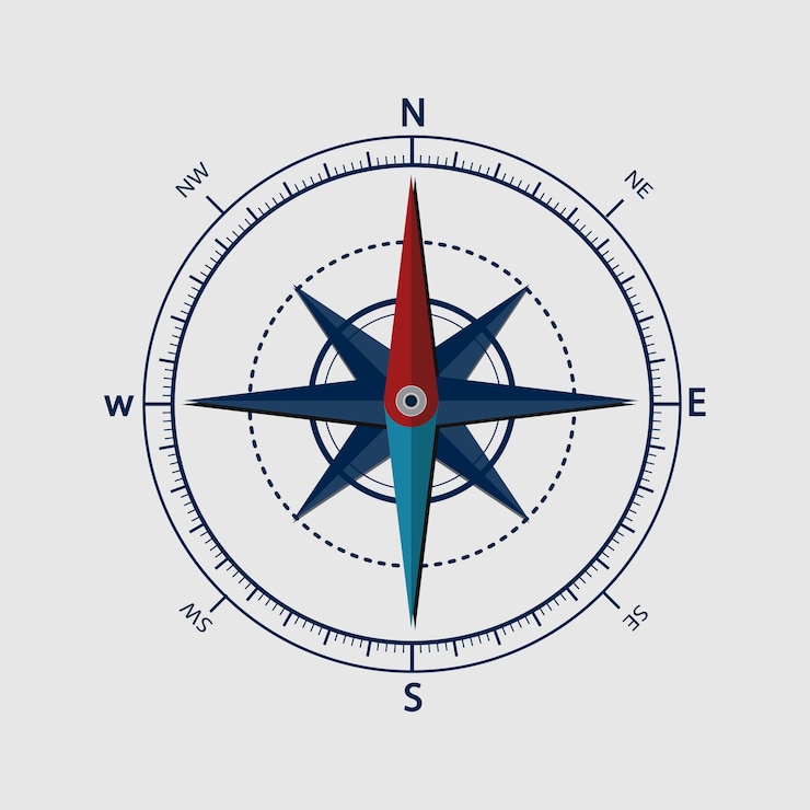 Vecteur gratuit illustration de la boussole