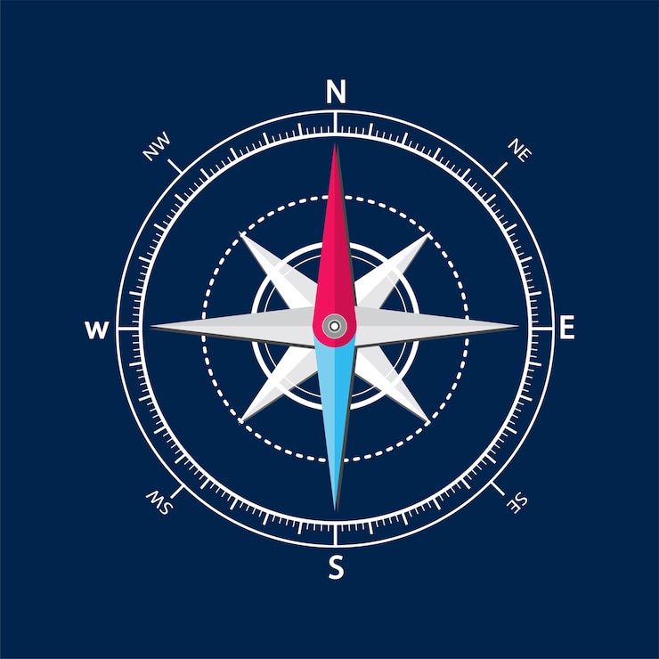 Vecteur gratuit illustration de la boussole