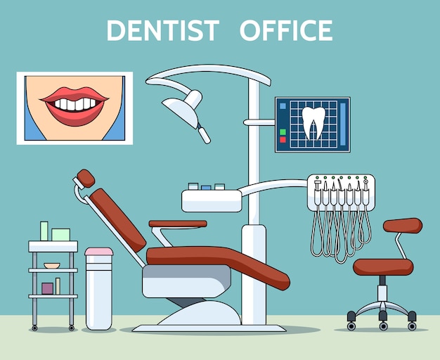 Illustration de bureau de dentiste