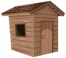 Vecteur gratuit illustration d'une cabane de jardin en bois confortable