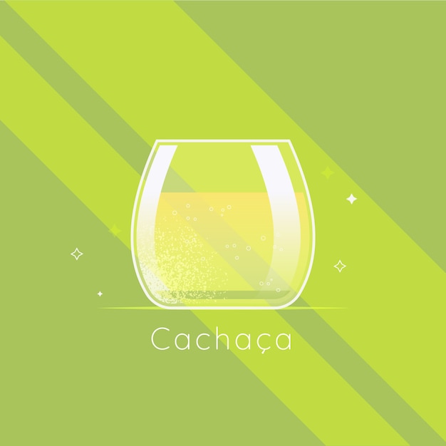 Vecteur gratuit illustration de cachaça fraîche design plat