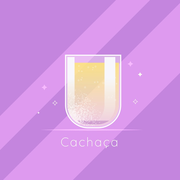 Illustration De Cachaça Fraîche Design Plat