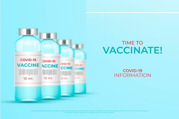 Vecteur gratuit illustration de campagne de vaccination réaliste