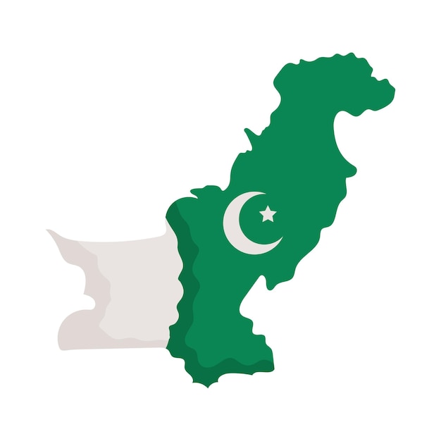 Vecteur gratuit illustration de la carte du pakistan