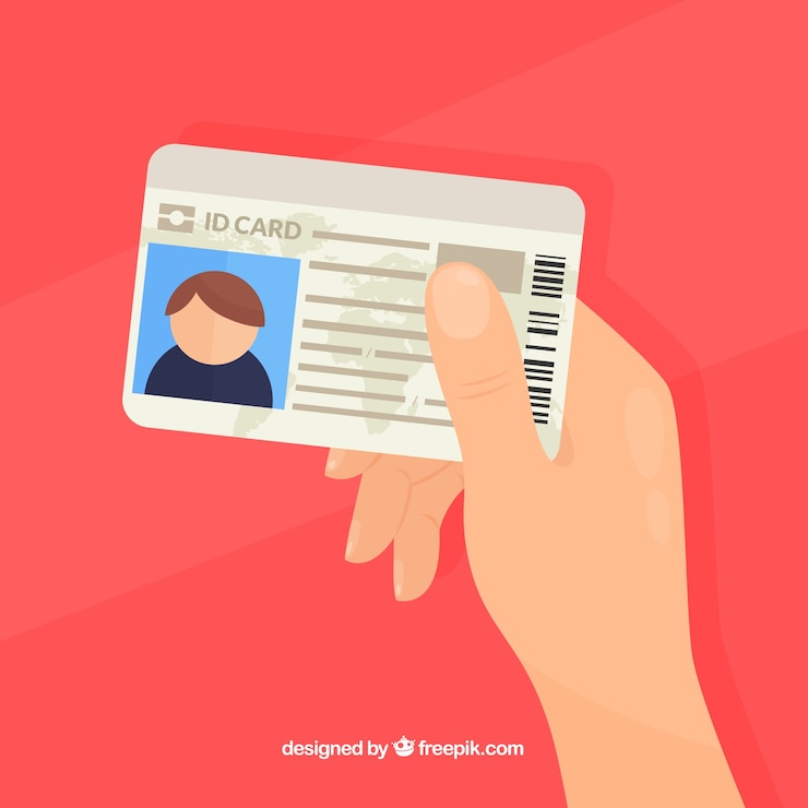 Vecteur gratuit illustration de la carte d&#39;identité