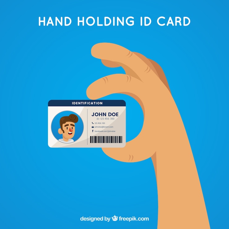 Vecteur gratuit illustration de la carte d&#39;identité