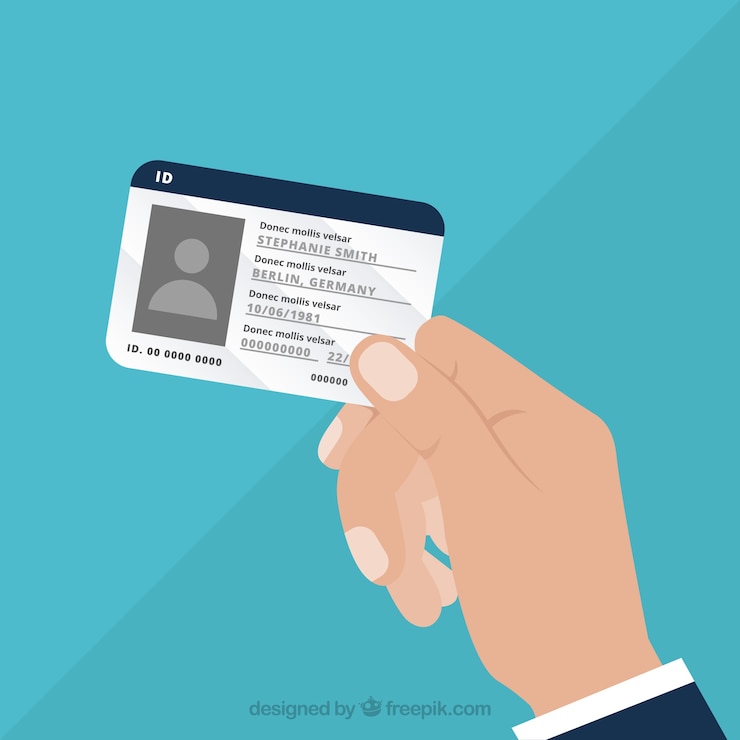 Vecteur gratuit illustration de la carte d&#39;identité