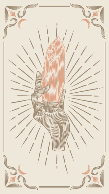 Illustration de carte de tarot design plat