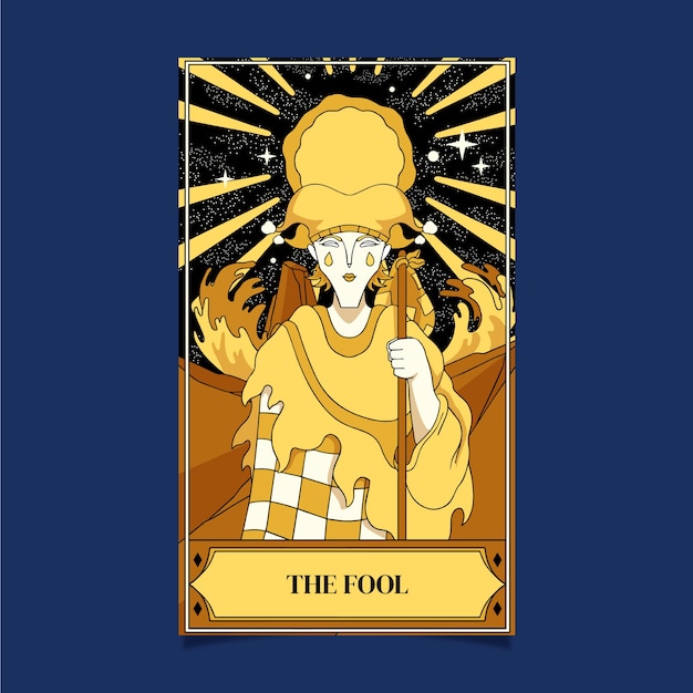 Vecteur gratuit illustration de carte de tarot dessinée à la main