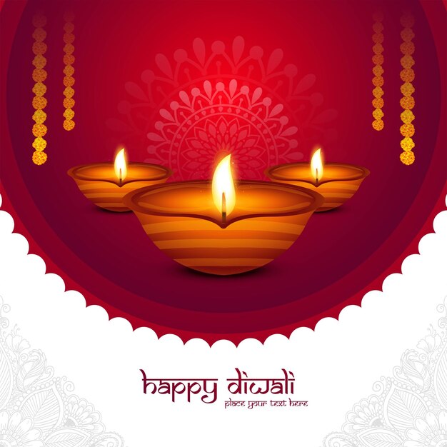 Illustration ou carte de voeux pour fond de vacances happy diwali festival