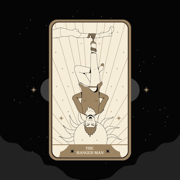 Vecteur gratuit illustration de cartes de tarot dessinées à la main