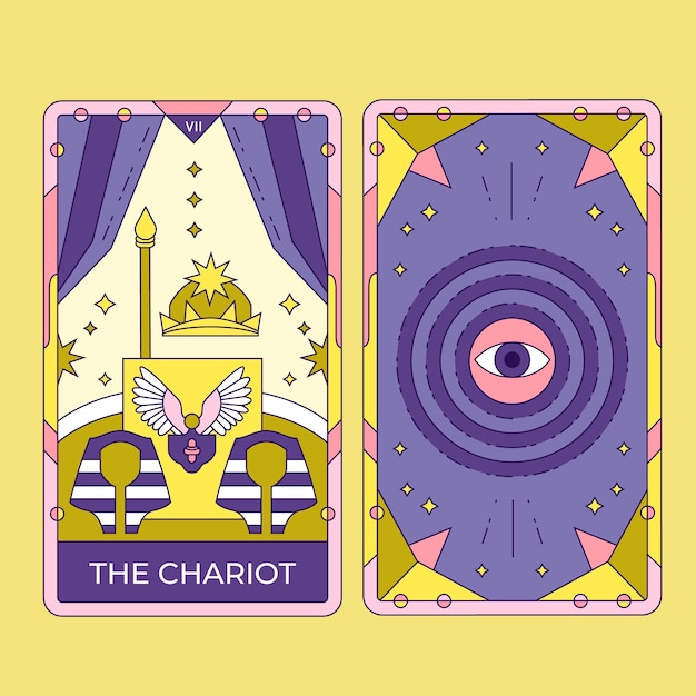 Vecteur gratuit illustration de cartes de tarot dessinées à la main