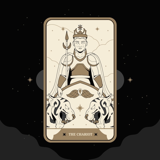 Vecteur gratuit illustration de cartes de tarot dessinées à la main