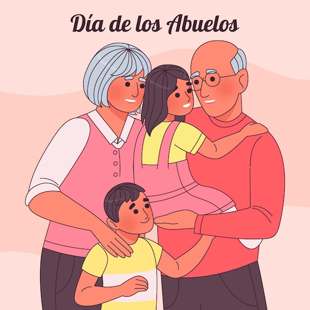 Illustration de la célébration de Dia de los abuelos