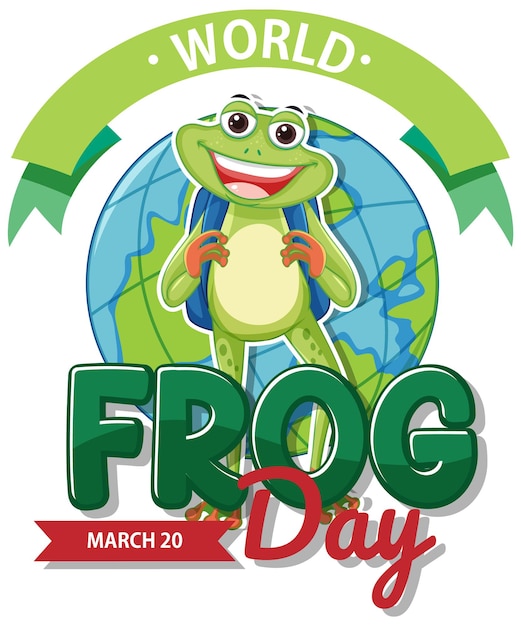 Vecteur gratuit illustration de la célébration de la journée mondiale de la grenouille