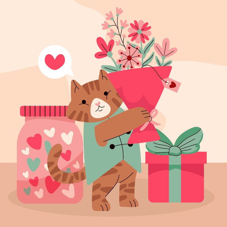 Vecteur gratuit illustration de célébration plat saint valentin