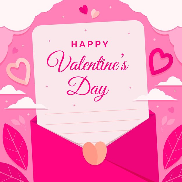 Illustration de célébration plat saint valentin