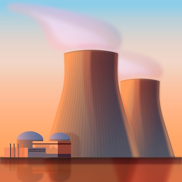 Illustration de la centrale électrique réaliste
