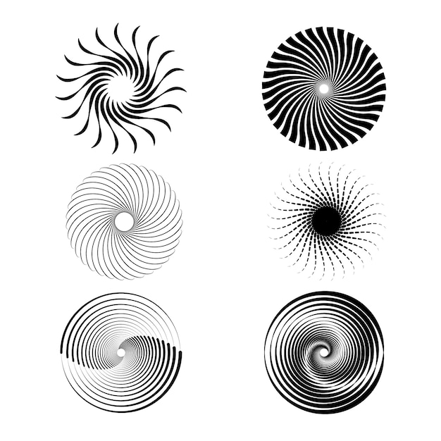 Vecteur gratuit illustration de cercle spirale design plat