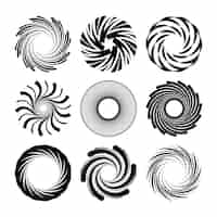 Vecteur gratuit illustration de cercle spirale design plat