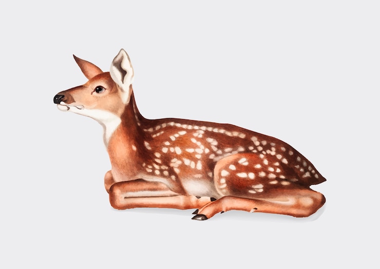 Vecteur gratuit illustration de cerf américain