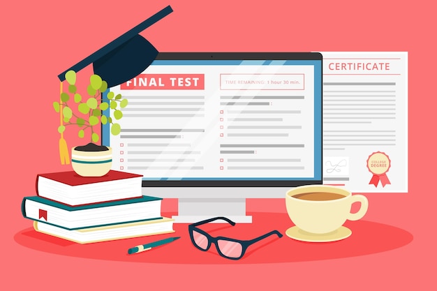 Illustration De La Certification En Ligne