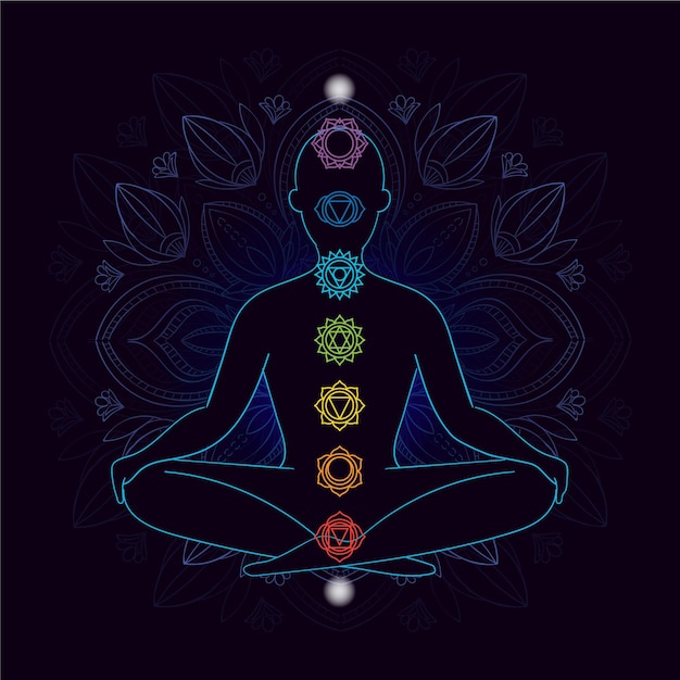 Vecteur gratuit illustration avec chakras