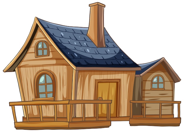 Vecteur gratuit illustration de chalet en bois confortable