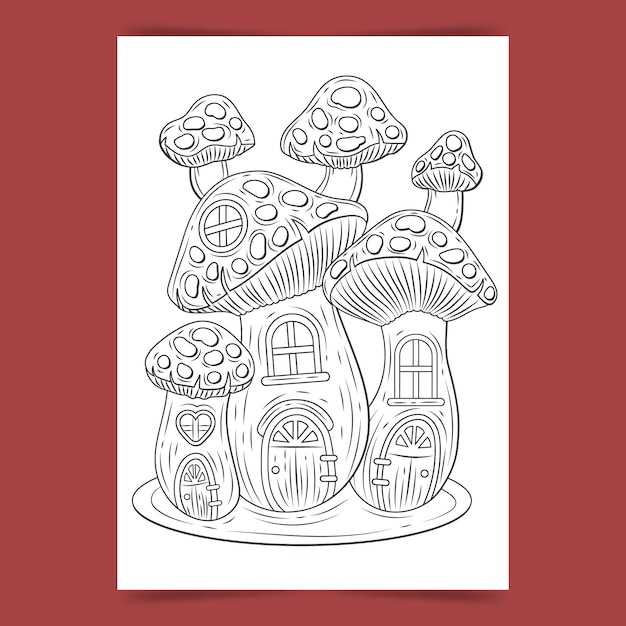 Vecteur gratuit illustration de champignon dessinée à la main.