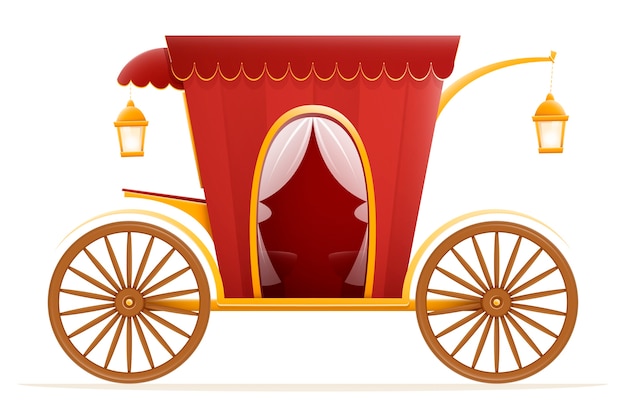 Illustration de chariot de conte de fées