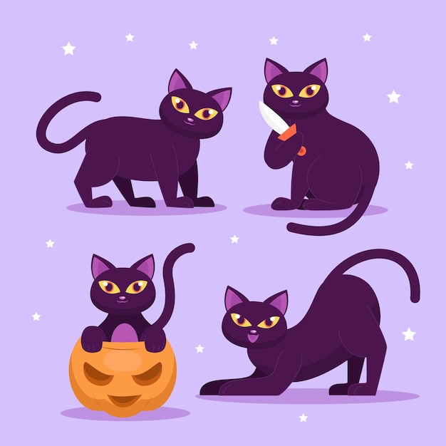 Illustration De Chat Plat Halloween