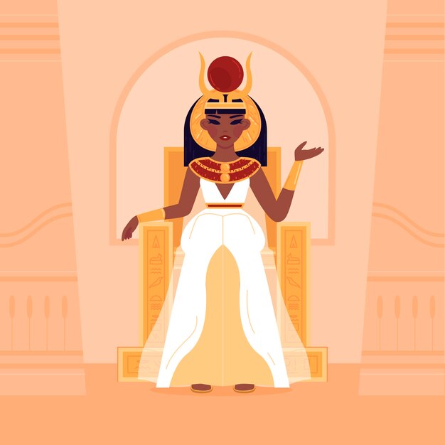 Illustration de cléopâtre dessinée à la main