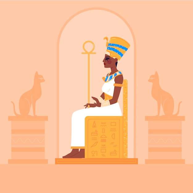 Illustration de cléopâtre dessinée à la main
