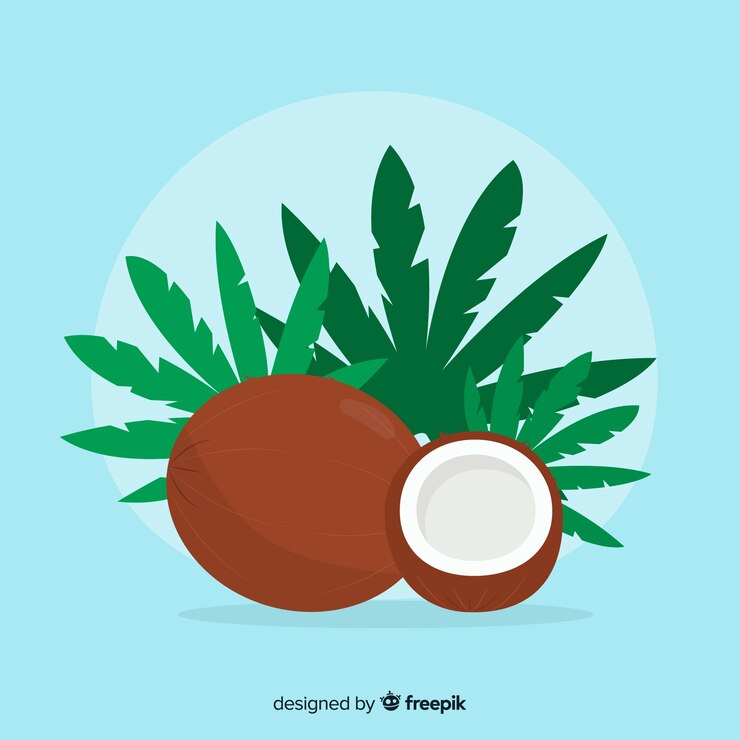 Vecteur gratuit illustration de coco plat
