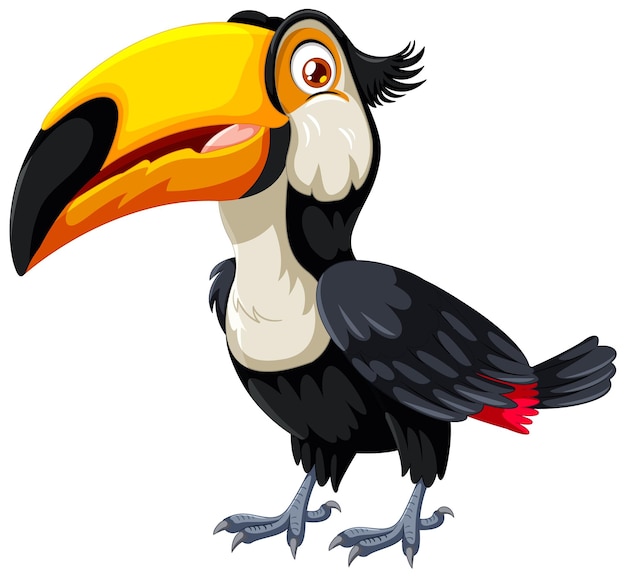 Vecteur gratuit l'illustration colorée du toucan