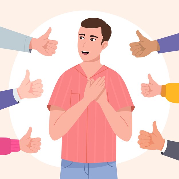 Illustration de compliments dessinés à la main