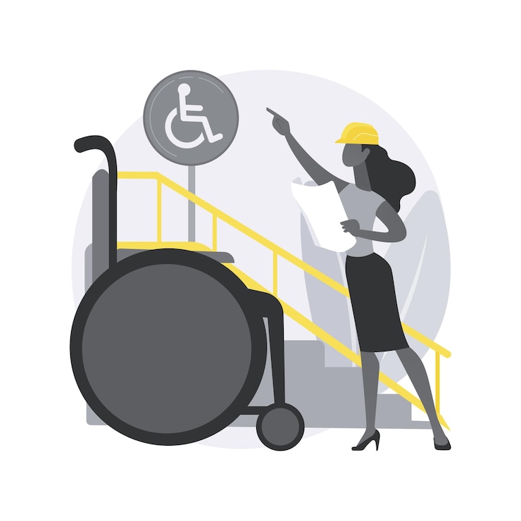 Vecteur gratuit illustration de concept abstrait de conception d'environnement accessible.
