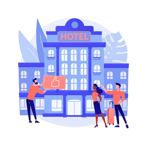 Vecteur gratuit illustration de concept abstrait hôtel style de vie