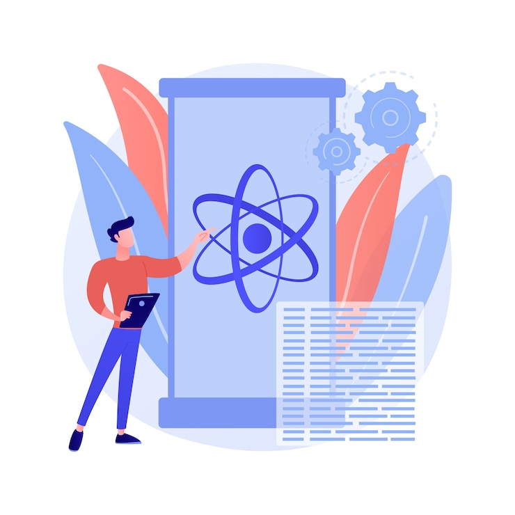 Vecteur gratuit illustration de concept abstrait informatique quantique