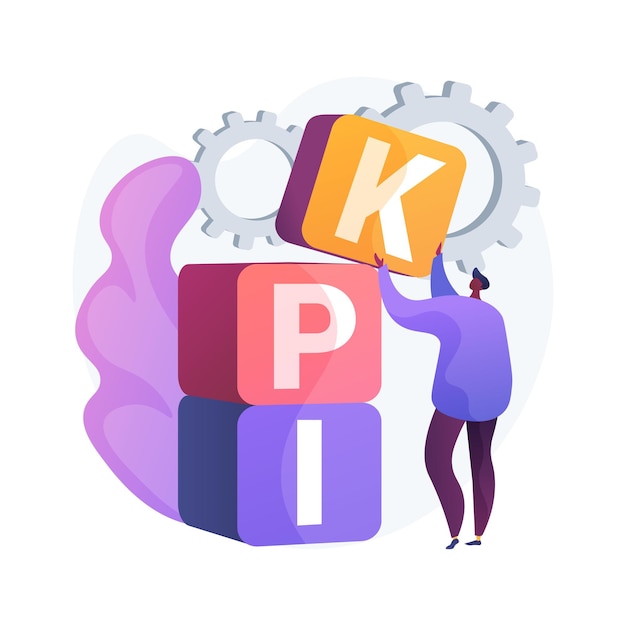 Vecteur gratuit illustration de concept abstrait kpi