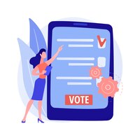 Vecteur gratuit illustration de concept abstrait de vote électronique
