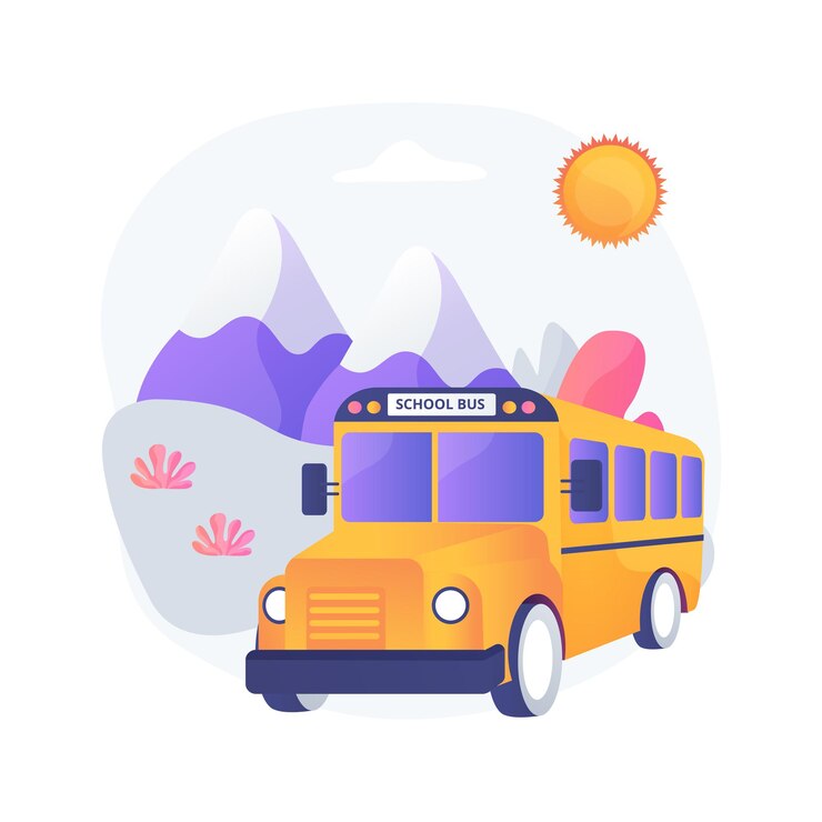 Vecteur gratuit illustration de concept abstrait de voyage sur le terrain. voyage scolaire, excursion pour les élèves, voyage en groupe d'étudiants, découverte de la nature, visite d'expérience culturelle, activité de processus scolaire