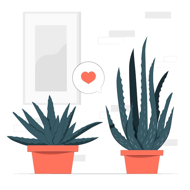 Vecteur gratuit illustration de concept d'aloe vera