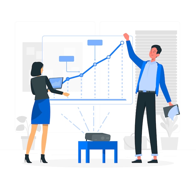 Illustration De Concept D'analyse De Croissance