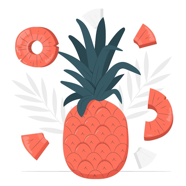 Vecteur gratuit illustration de concept d'ananas