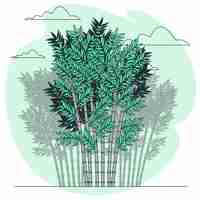 Vecteur gratuit illustration de concept d'arbre de bambou